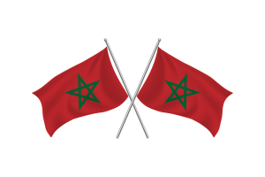 摩洛哥挥舞友谊旗帜