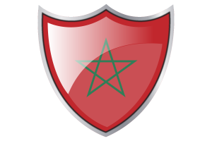 盾牌与摩洛哥国旗