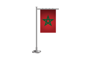 3d 摩洛哥站立旗