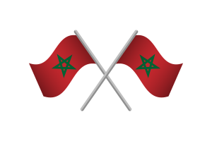 摩洛哥国旗标志矢量免费