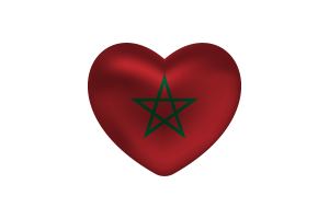 摩洛哥旗帜心形