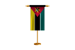 莫桑比克礼仪旗帜矢量免费