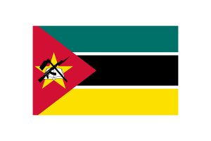 莫桑比克国旗三角形矢量插图