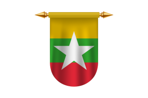 缅甸国旗标志矢量图像