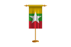 缅甸礼仪旗帜矢量免费