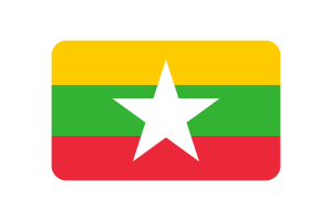 缅甸国旗三角形圆形