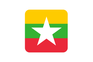 缅甸国旗方形圆形