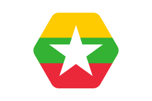 缅甸国旗矢量插图