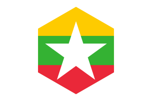 缅甸国旗六边形