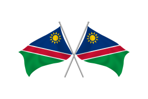 纳米比亚挥舞友谊旗帜