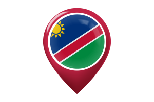 纳米比亚国旗地图图钉图标