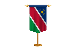 纳米比亚国旗插图与立场