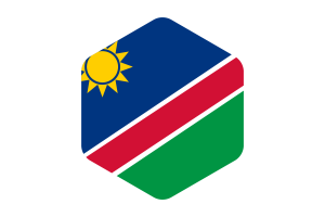 纳米比亚国旗圆形六边形