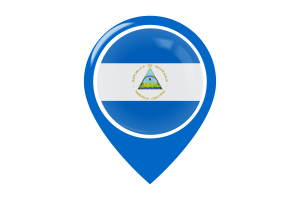 尼加拉瓜国旗地图图钉图标