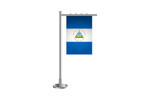 3d 尼加拉瓜站立旗