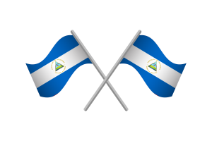 尼加拉瓜国旗标志矢量免费