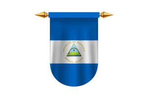 尼加拉瓜国旗标志矢量图像