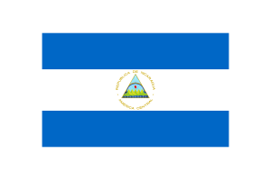 尼加拉瓜国旗三角形矢量插图