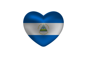 尼加拉瓜旗帜心形