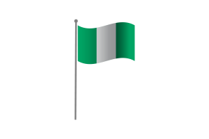 挥舞着尼日利亚国旗