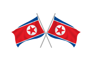 朝鲜挥舞友谊旗帜