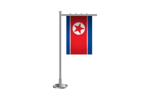 3d 朝鲜站立旗