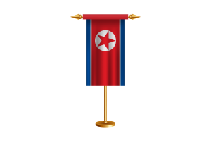 朝鲜礼仪旗帜矢量免费