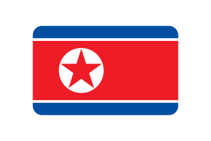 朝鲜国旗三角形圆形