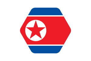 朝鲜国旗矢量插图