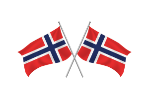挪威挥舞友谊旗帜