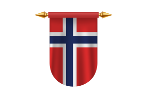 挪威国旗标志矢量图像