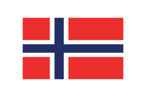 挪威国旗三角形矢量插图