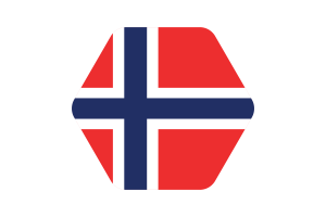 挪威国旗矢量插图
