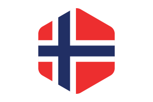 挪威国旗圆形六边形