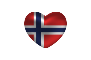 挪威旗帜心形