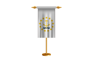 罗德岛仪式旗帜矢量免费