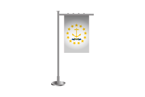 3d 罗德岛站立旗