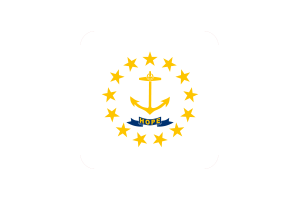 罗德岛旗帜方形圆形