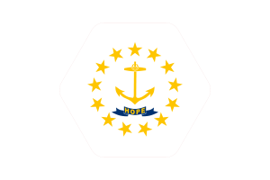 罗德岛旗帜矢量插图