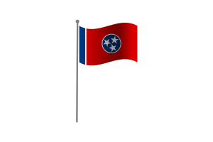 挥舞着田纳西州的旗帜