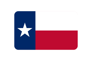德克萨斯州旗帜三角形圆形