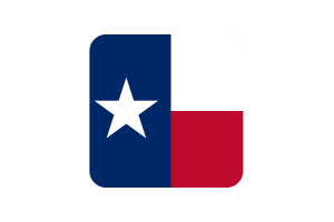 德克萨斯州旗帜方形圆形
