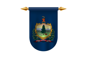 佛蒙特州旗帜标志矢量图像