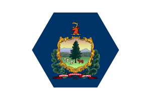 佛蒙特州旗帜三角形圆形