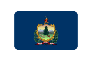 佛蒙特州旗帜三角形矢量插图