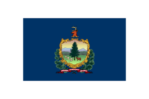 佛蒙特州旗帜矢量插图