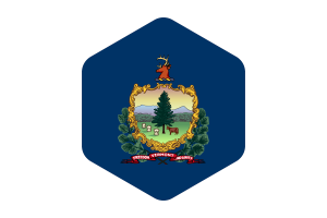 佛蒙特州旗圆形六边形