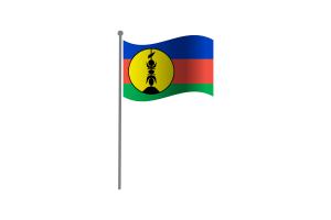挥舞着新喀里多尼亚的旗帜