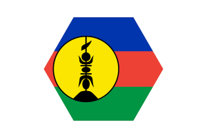 新喀里多尼亚旗帜三角形圆形