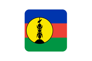新喀里多尼亚旗帜方形圆形